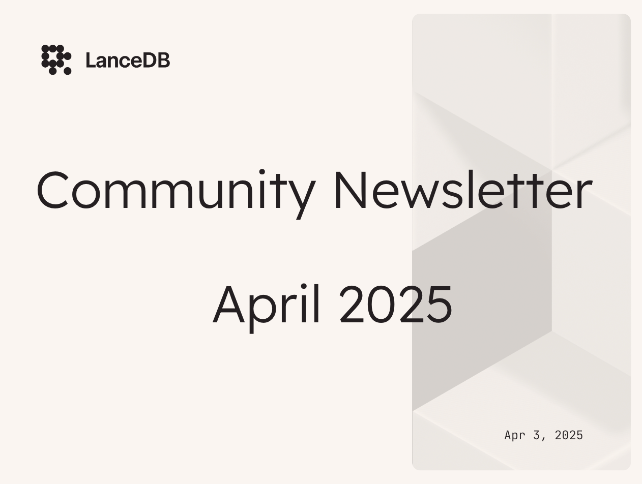 ☁️LanceDB Cloud Public Beta, Lance 2.1 , 🎮Game Studio Case Study
